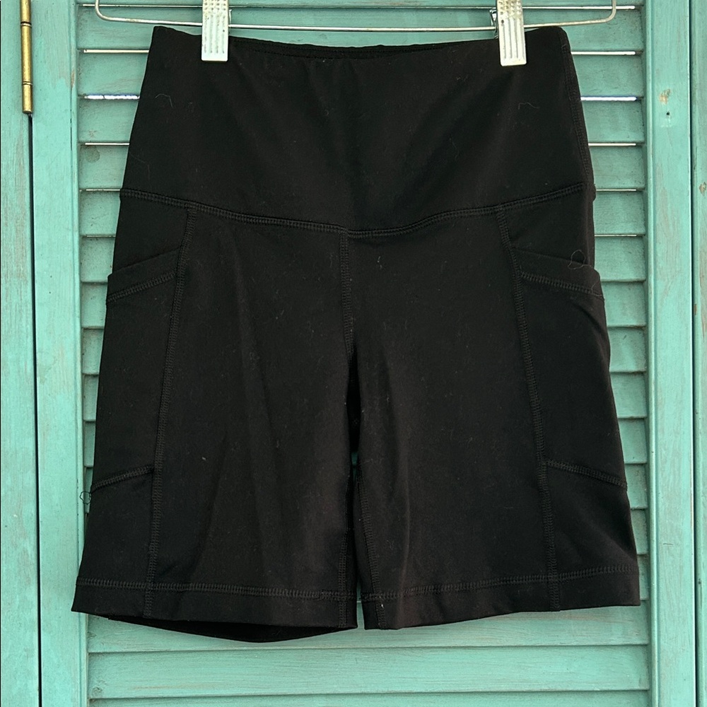 90 Degree By Reflex Black Bike Shorts